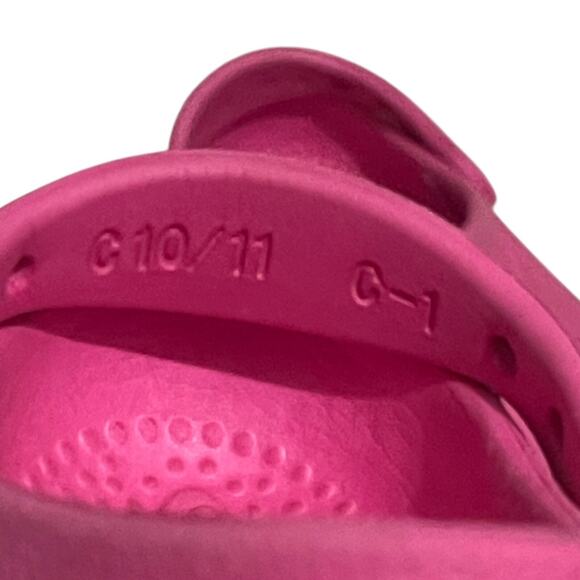 Kids Pink Crocs by Crocs C10/11 Lightweight Foam Slip-On Sandals Shoes Everyday - Picture 8 of 10